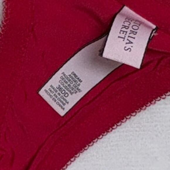 Victoria’s Secret Dream Angels Demi Bra Pink Padded Underwire Lace Trim 36DD - Picture 10 of 11